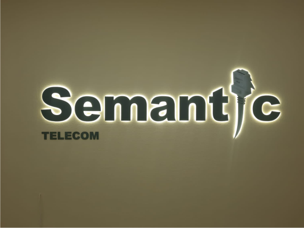 логотип с подсветкой компании Semantic